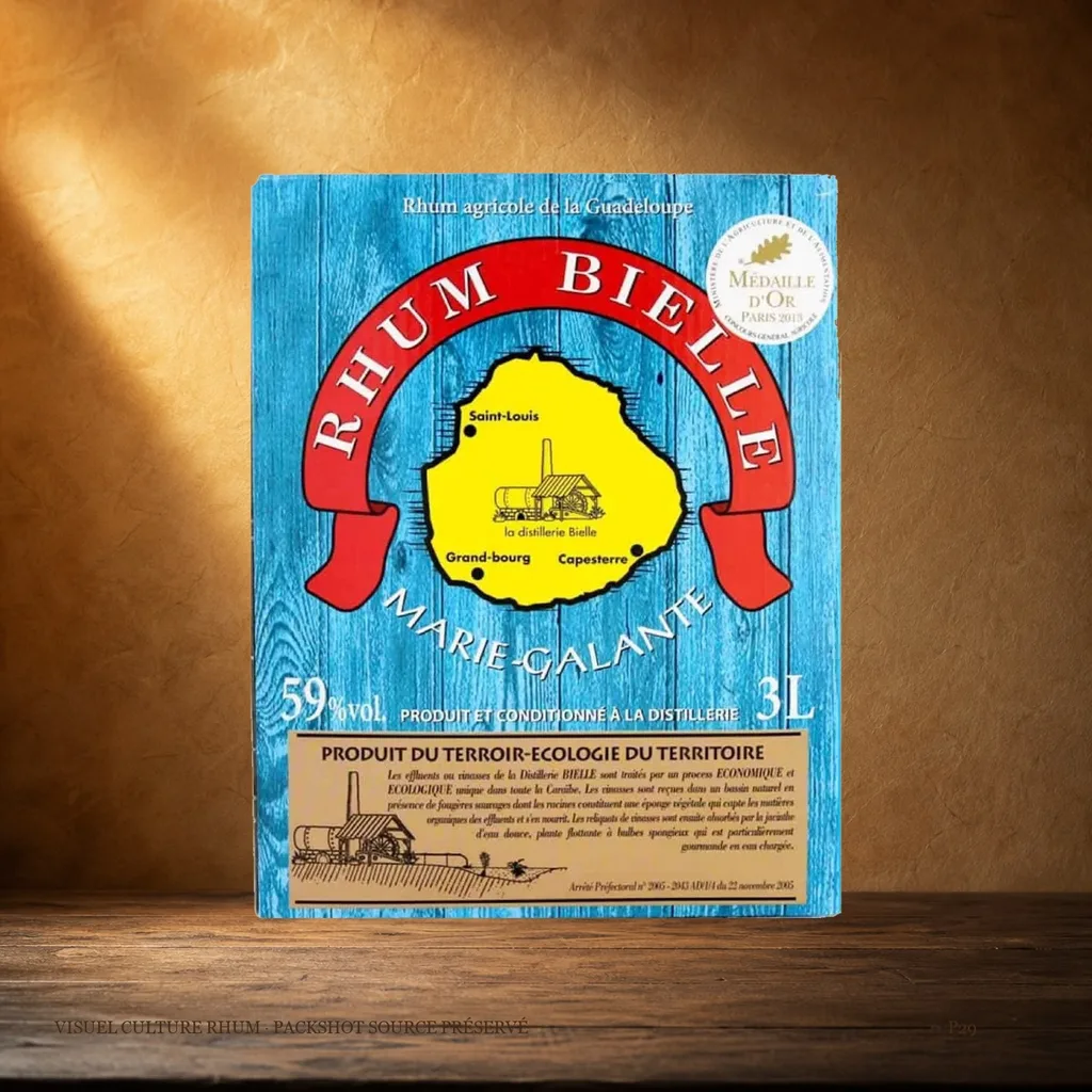 Cubi de rhum blanc Bielle 59% 3 litres — Bielle, Marie-Galante