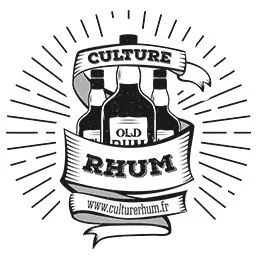 Culture Rhum — logo vintage avec bouteille de rhum