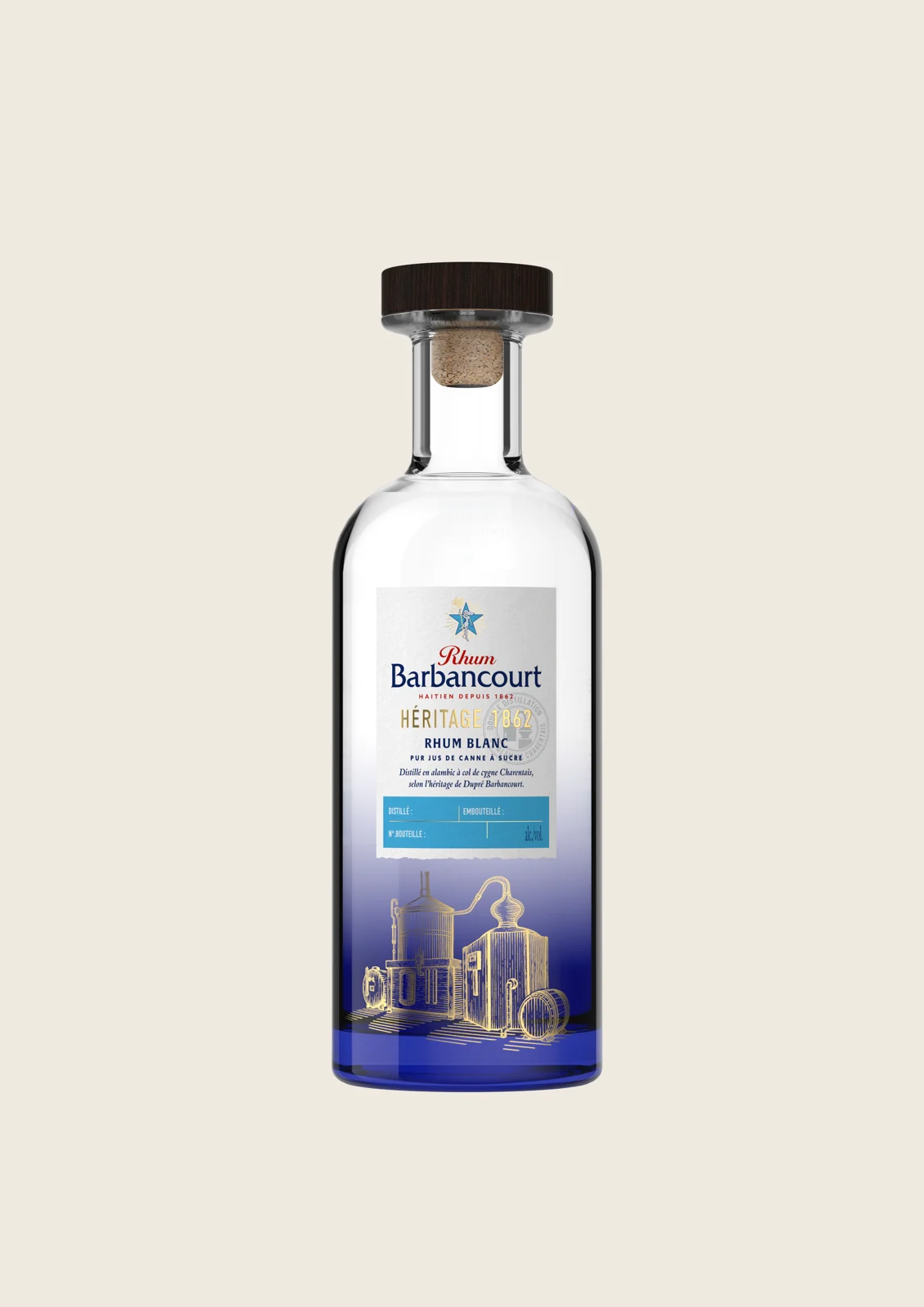 Bouteille Barbancourt Héritage 1862 Rhum Blanc.